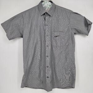 Texas Standard Shirt Mens Medium‎ Button Up Western USA Cowboy Gray FLAWS